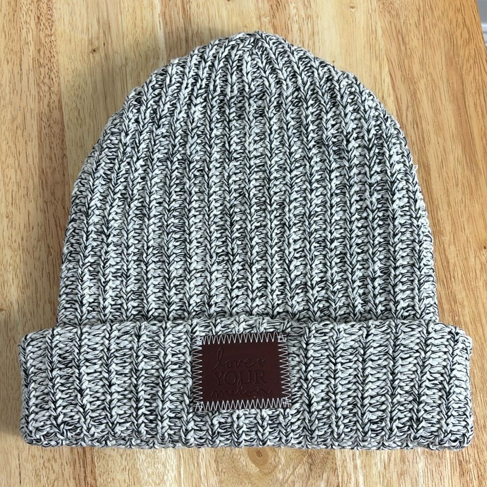 Love your melon gray beanie / grey beanie